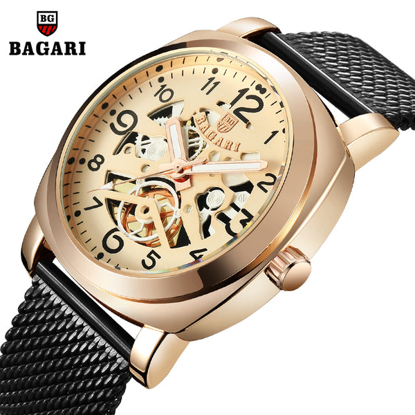 Fashion Hollow Golden Quartz Men's Watch Luxury Brand Stainless Steel Wrist Watch Men Clock Male Watch relogio masculino