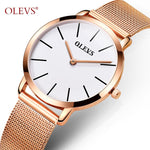 OLEVS Women Luxury Quartz Watches Rose Gold Watchcase