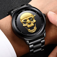 2018 New LIGE Creative Skull Men Watch