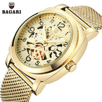 Fashion Hollow Golden Quartz Men's Watch Luxury Brand Stainless Steel Wrist Watch Men Clock Male Watch relogio masculino