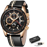 LIGE Mens Watches Top Brand Luxury Quartz