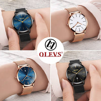 OLEVS Women Luxury Quartz Watches Rose Gold Watchcase