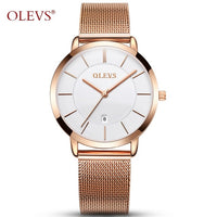 OLEVS Women Luxury Quartz Watches Rose Gold Watchcase