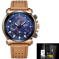 LIGE Men WatchLeather