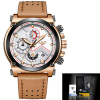 LIGE Men WatchLeather